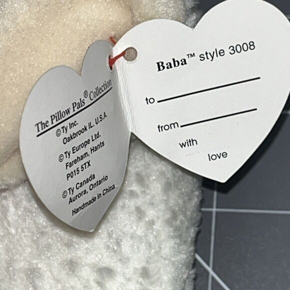 Ty Beanie Buddy 1996 BA BA White Lamb style 3008 Tag Bent - Picture 4 of 7